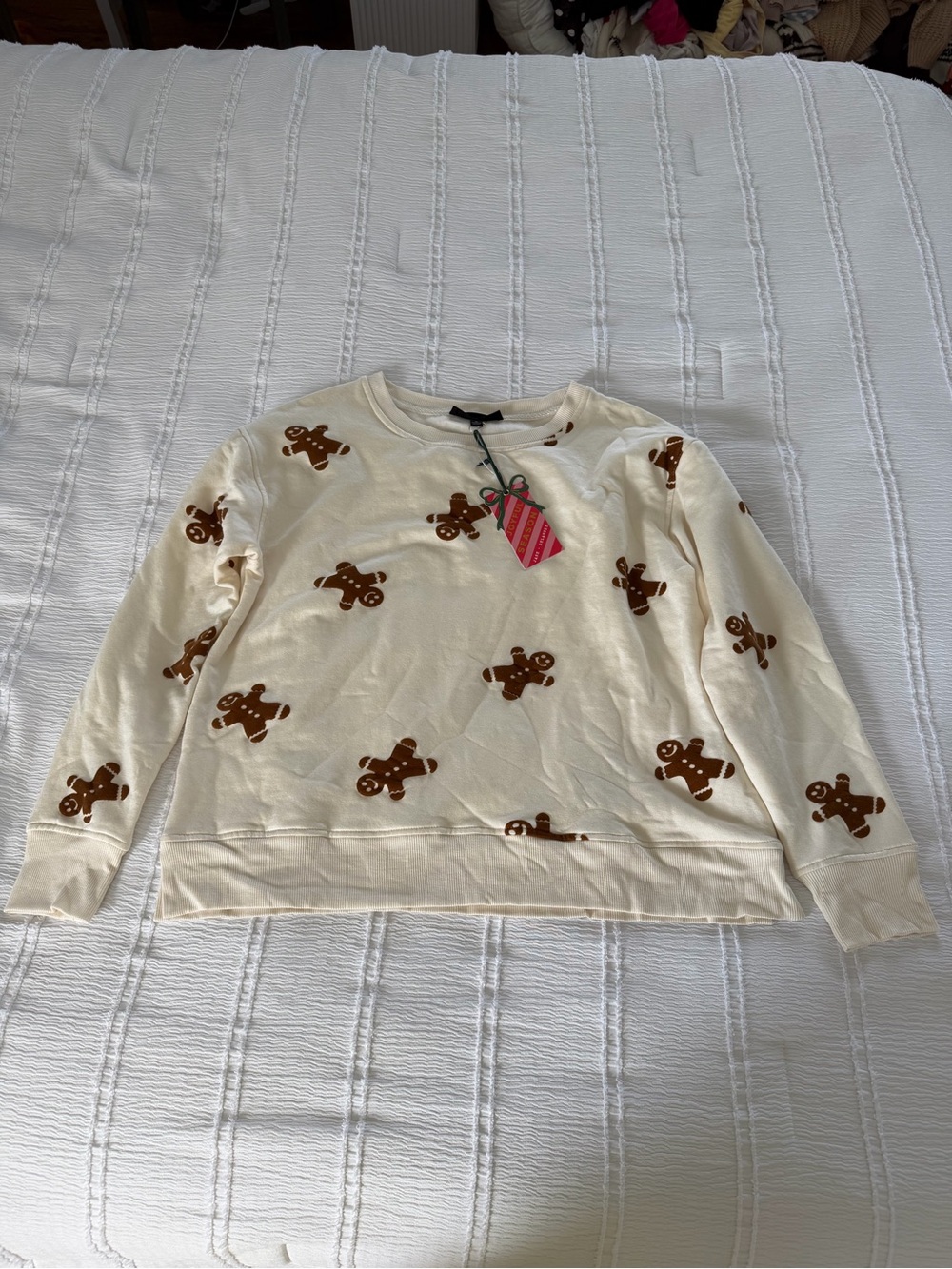 Jane and Delancey Cream and Brown Gingerbread Pajama Set